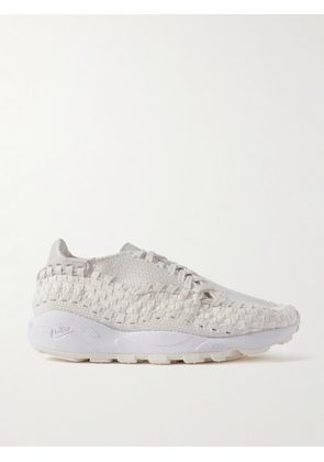 Nike - Air Footscape Suede-Trimmed Woven Webbing and Mesh Sneakers - Men - White - US 5