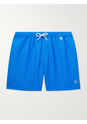 Loro Piana - Bay Straight-Leg Mid-Length Logo-Print Swim Shorts - Men - Blue - S