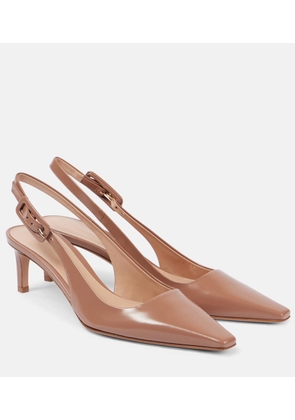 Gianvito Rossi Lindsay 55 patent leather slingback pumps