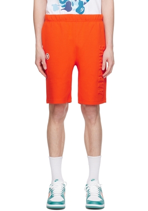 AAPE by A Bathing Ape Orange Embossed Shorts