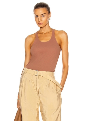 Lemaire Jersey Tank Top in Terracotta - Rust. Size XS (also in ).