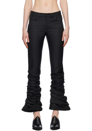 Acne Studios Black Gathered Trousers