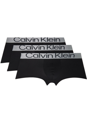 Calvin Klein Underwear Three-Pack Black Reconsidered Steel Boxer Briefs