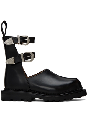 Toga Pulla Black Buckle Ankle Boots
