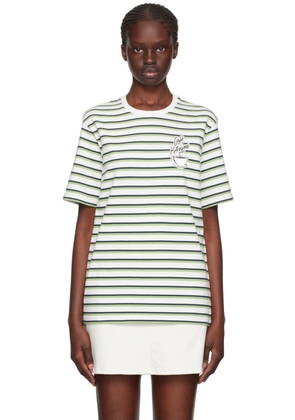 Maison Kitsuné White Striped T-Shirt