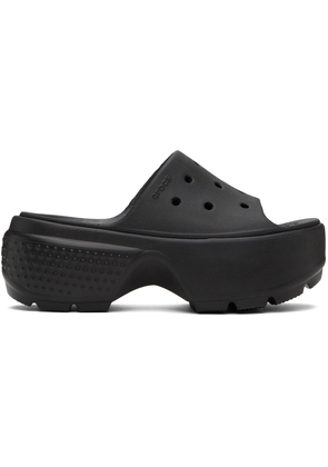 Crocs Black Stomp Slides
