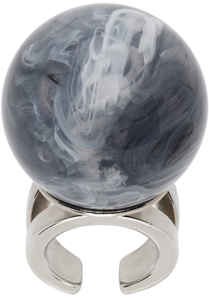 Jean Paul Gaultier Silver & Black La Manso Edition 'The Smoke Ball' Ring