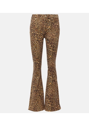 7 For All Mankind Ali leopard-print high-rise flared jeans