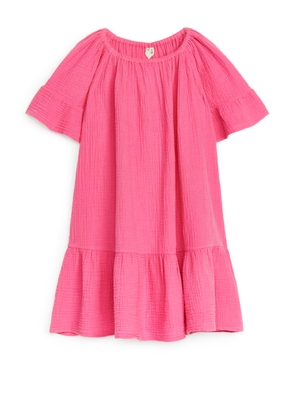 Cotton Muslin Dress - Pink