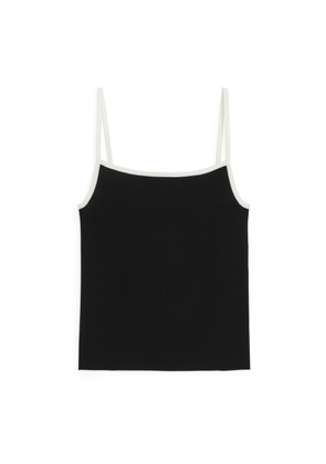 Knitted Strap Top - Black