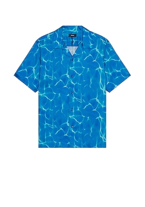 Theory Beau Shirt in Sail Blue Multi - Blue. Size XL (also in ).