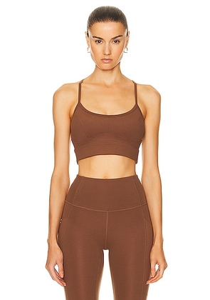 Varley Lets Move Irena Bra in Cocoa Brown - Brown. Size L (also in XS).