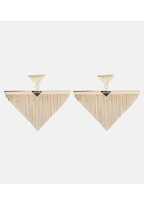 Prada Triangle embellished earrings