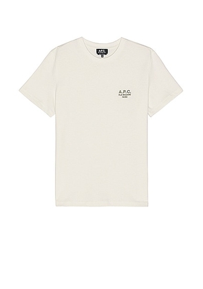 A.P.C. T-shirt New Raymond in Chalk - Beige. Size L (also in M, XL/1X).