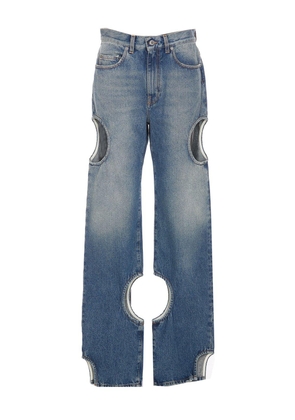 Off-White Off White Cut-Out High-Rise Jeans