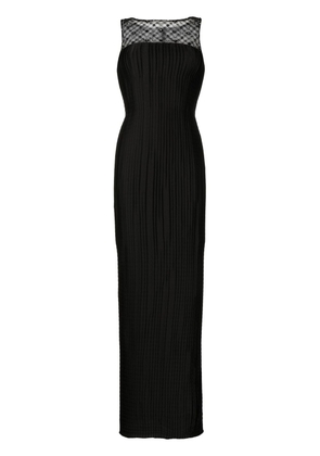 Saiid Kobeisy plisse beaded dress - Black