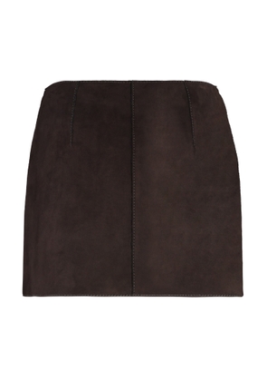 Parosh Leather Mini Skirt