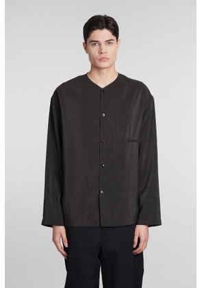 Lemaire Shirt In Brown Silk