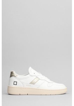 D.a.t.e. Court 2.0 Sneakers In White Suede And Leather