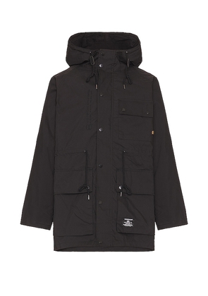ALPHA INDUSTRIES M-65 Mod Hooded Field Jacket in Black. Size S.