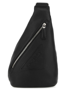 Prada Black Leather Backpack
