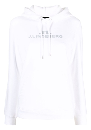 J.Lindeberg Alpha logo-embossed hoodie - White