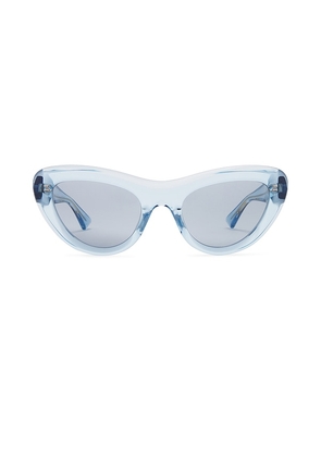 Bottega Veneta Curvy Cat Eye Sunglasses in Baby Blue.