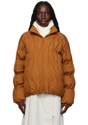 POST ARCHIVE FACTION (PAF) SSENSE Exclusive Brown 4.0+ Right Down Jacket