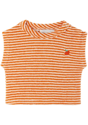 Bobo Choses Baby Orange Striped T-Shirt