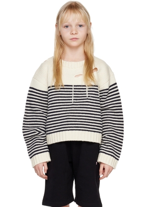 Charles Jeffrey LOVERBOY SSENSE Exclusive Kids Off-White Stripe Sweater