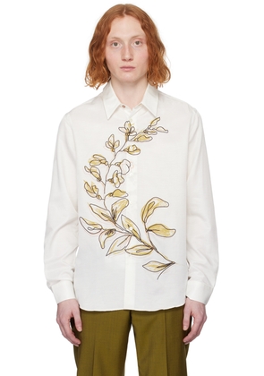 Paul Smith Off-White Embroidered Shirt