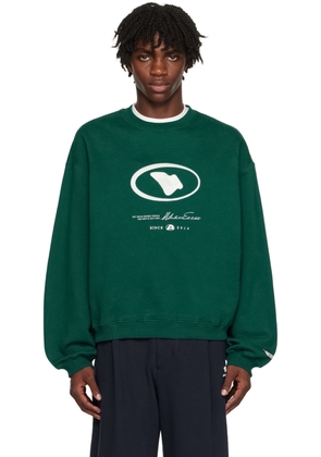 ADER error Green Embroidered Sweatshirt