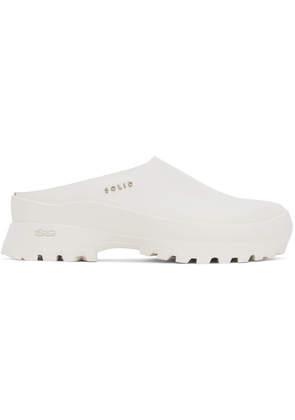 Solid Homme White Leather Mules