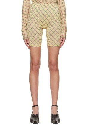 KNWLS Yellow Polyester Shorts