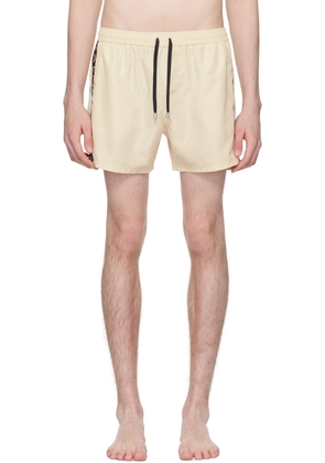 Balmain Off-White Embroidered Swim Shorts