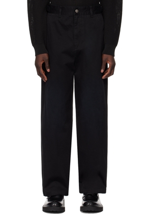 Solid Homme Black Wide Denim Trousers