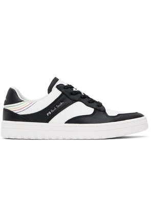 PS by Paul Smith White & Black Leather Liston Sneakers