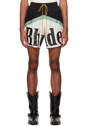 Rhude Black & Off-White Rhude Awakening Shorts