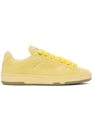 Lanvin Yellow Suede Curb Lite Sneakers