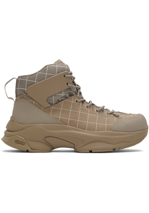 UNDERCOVER Beige Grid Boots