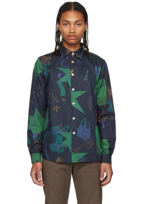 PS by Paul Smith Navy Magnificent Obsessions Shirt