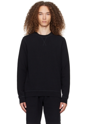 Sunspel Black Crewneck Sweatshirt