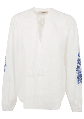 Twinset Embroidered Long Sleeve Shirt