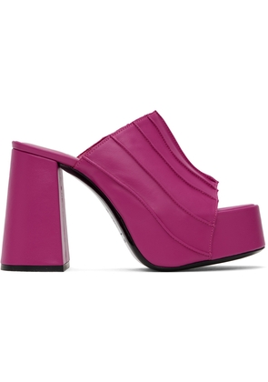 BY FAR SSENSE Exclusive Pink Brad Heeled Sandals