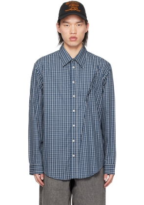 Y/Project Navy Pinched Seam Shirt