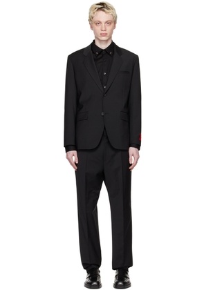 Hugo Black Notched Lapel Suit