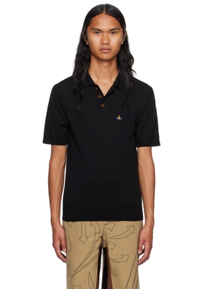 Vivienne Westwood Black Embroidered Polo