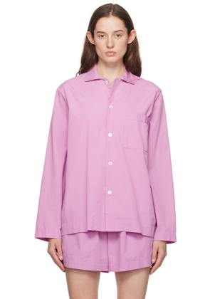 Tekla Purple Long Sleeve Pyjama Shirt