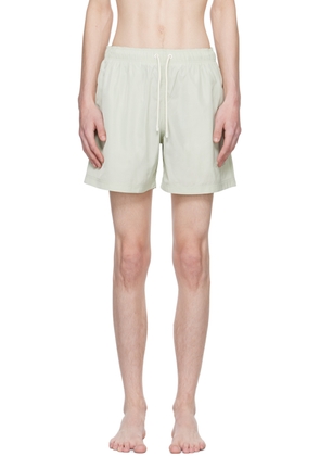 Palm Angels Green Embroidered Swim Shorts