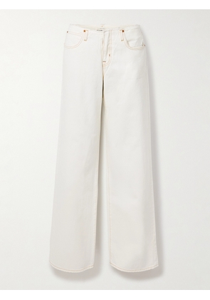 SLVRLAKE - Mica Frayed Low-rise Wide-leg Jeans - White - 24,25,26,27,28,29,30,31,32